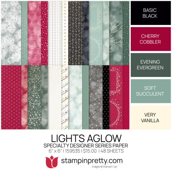 LIGHTS AGLOW DSP Coordinating Colors 159353 Stampin' Pretty Mary Fish Shop Online 24-7 t3