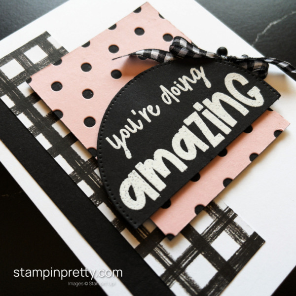 Amazing Phrasing Card with Dots & Spots Die from Stampin' Up! Card by Mary Fish, Stampin' Pretty