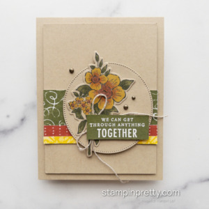 Create this Autumn Together Card using the Blessings of Home Stamp Set and the FREE Flowers of Home Dies 163095 Mary Fish, Stampin' Pretty
