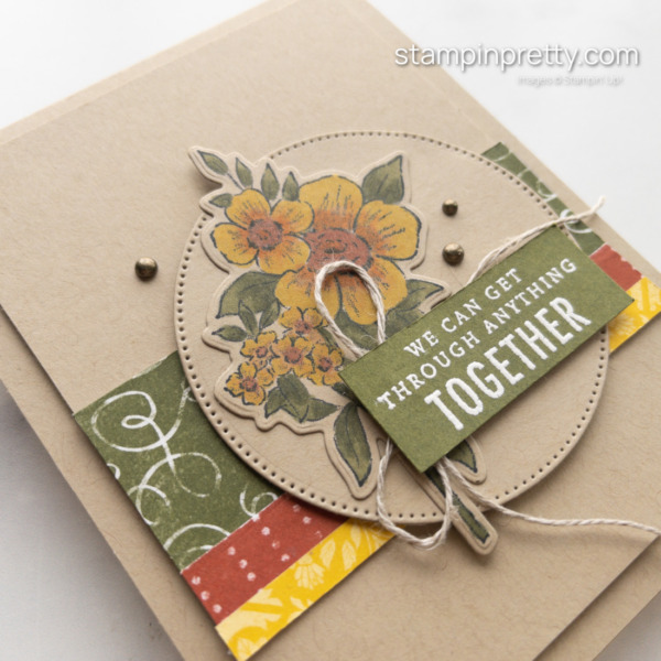 Create this Autumn Together Card using the Blessings of Home Stamp Set and the FREE Flowers of Home Dies 163095 Mary Fish Stampin' Pretty