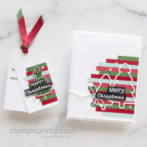 Create this Merry Christmas Card and Gift Tag using the Spruced Up Bundle from Stampin