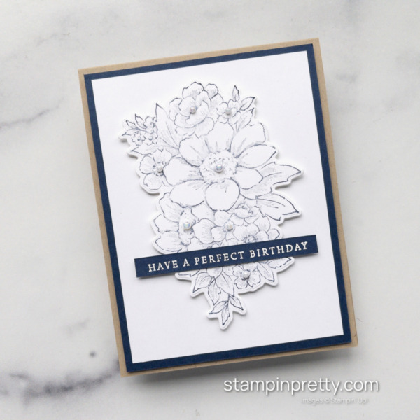 Create this card using the Blessings of Home Stamp Set and Flowers of Home Dies from Stampin' Up! Birthday Card by Mary Fish, Stampin' Pretty