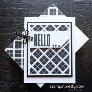 Create this simple hello card with the Rustic Harvest DSP and the Biggest Wish Stamp Set from Stampin