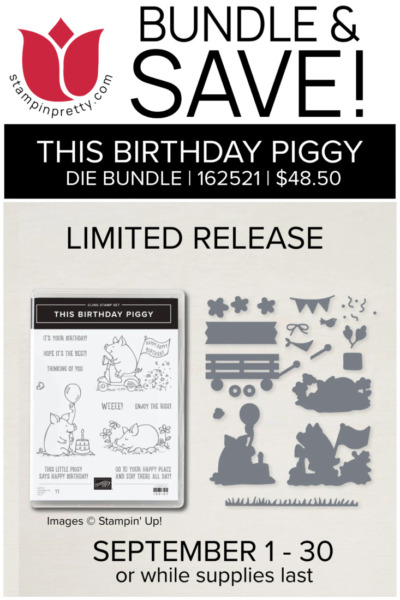 THIS BIRTHDAY PIGGY 162521 - Mary Fish Stampin' Pretty - BUNDLE & SAVE LIMITED RELEASE BUNDLE