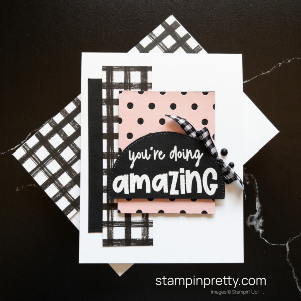 You're Doing Amazing Card with Dots & Spots Die from Stampin' Up! Card by Mary Fish, Stampin' Pretty
