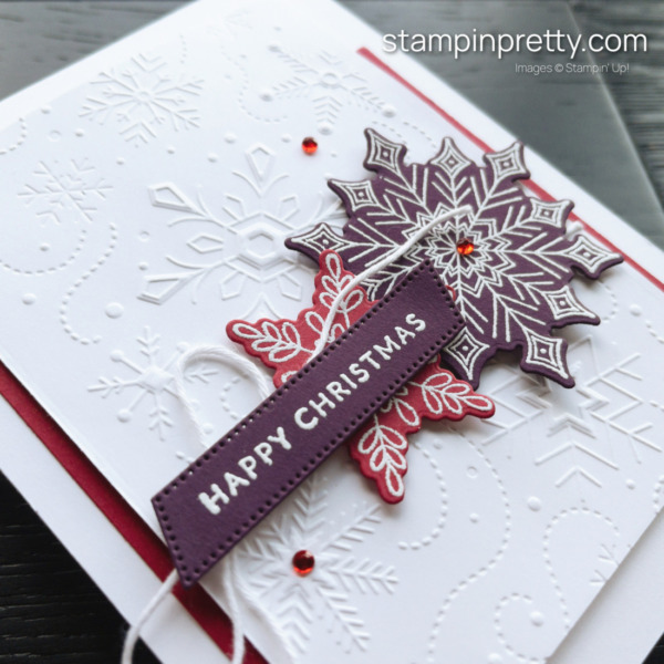 Create this Snowflake Card with the Joyful Flurry Bundle from Stampin' Up! Card by Mary Fish, Stampin' Pretty Earn Tulip Rewards