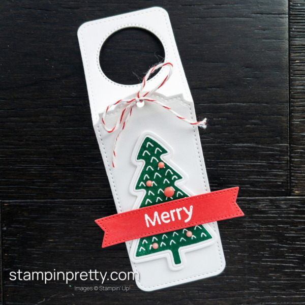 Create a Wine Bottle Gift Tag Using the Spruced Up Bundle, Tailor Made Tag Dies and more from Stampin' Up! Mary Fish, Stampin' Pretty