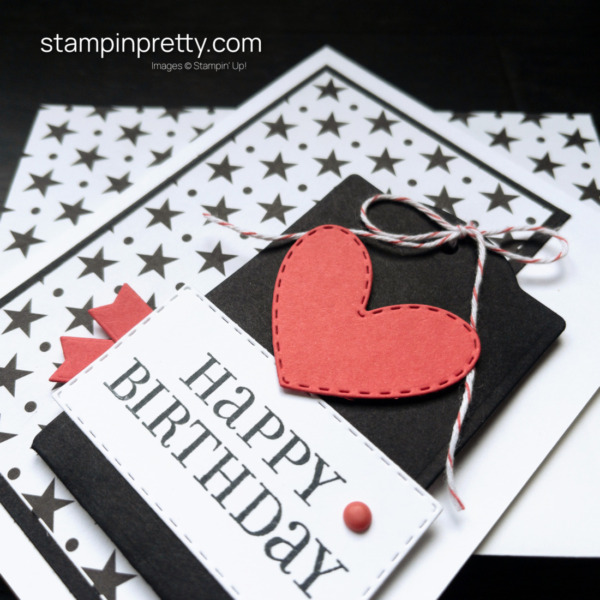 Create this Happy Birthday Card and Envelope with the Celebrate with Tags Bundle by Stampin' Up! Mary Fish, Stampin' Pretty