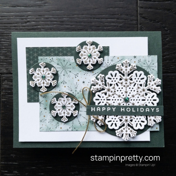 Create this holiday card using the Stampin' Up! products from the Lights Aglow Suite Collection from Stampin' Up! Card by Mary Fish, Stampin' Pretty