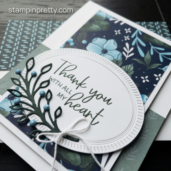 Build a Beautiful Thank You Card with the NEW Fitting Florets Collection from Stampin' Up! Created by Mary Fish Stampin' Pretty