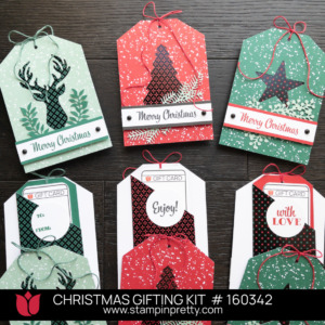 Create quick holiday tag gift card holders with Stampin