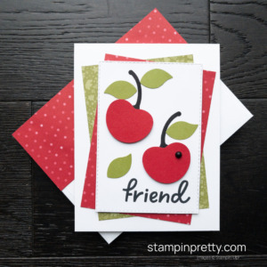 A handmade friend card using the Sweetest Cherries Bundle by Stampin