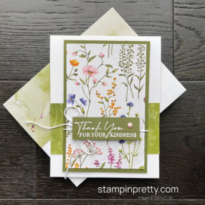 Create a Thank You Card with the Dainty Delight Bundle and Coordinating Dainty Flowers DSP Earn For Free Stampin