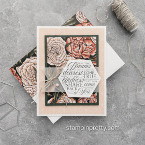 A beautiful friend card created with Covered in Sunshine Stamp Set and Favored Flowers DSP from Stampin