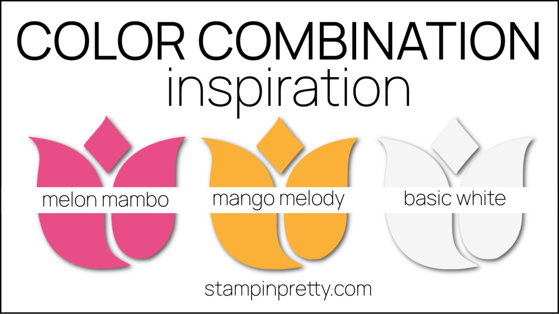 Color Combinations Inspired by Enjoy the Journey DSP Melon Mambo, Mango Melody, Basic White