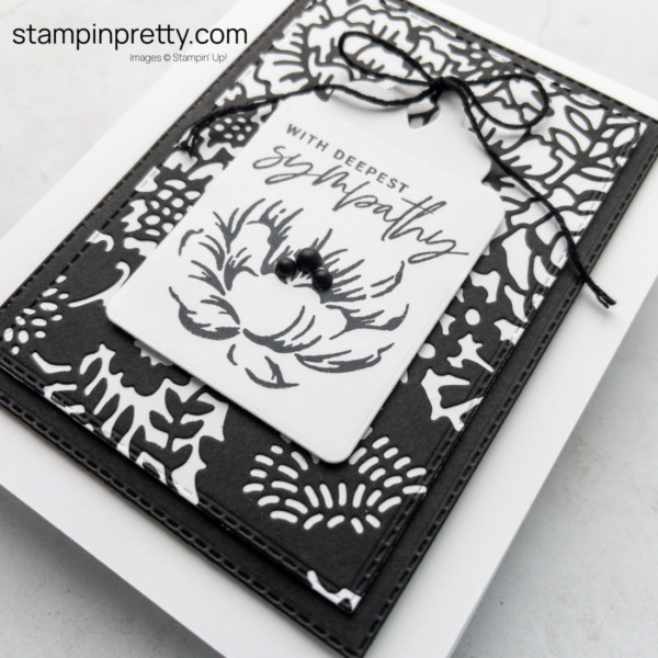 Create a sympathy card using the Two Toned Flora Bundle and the Something Fancy Bundle from Stampin' Up! Card Design by Mary Fish, Stampin' Pretty
