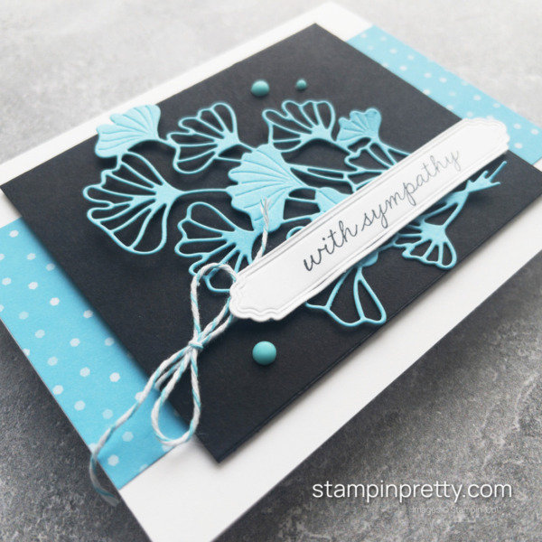 Create this Tahitian Tide Sympathy card using the Ginkgo Branch Bundle by Stampin' Up! Mary Fish, Stampin' Pretty (1)