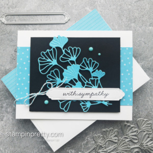 Create this Tahitian Tide Sympathy card using the Ginkgo Branch Bundle by Stampin' Up! Mary Fish, Stampin' Pretty