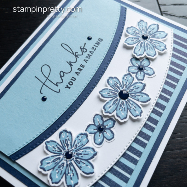 Create this Thank You Card using products from the Stampin' Up! Regency Park Suite Collection and Basic Borders Dies - Designed by Mary Fish, Stampin' Pretty (1)