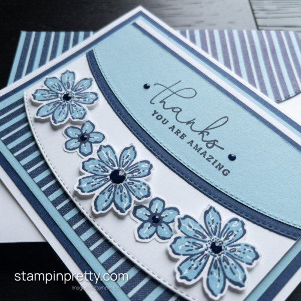 Create this Thank You Card using products from the Stampin' Up! Regency Park Suite Collection and Basic Borders Dies - Designed by Mary Fish, Stampin' Pretty (2)