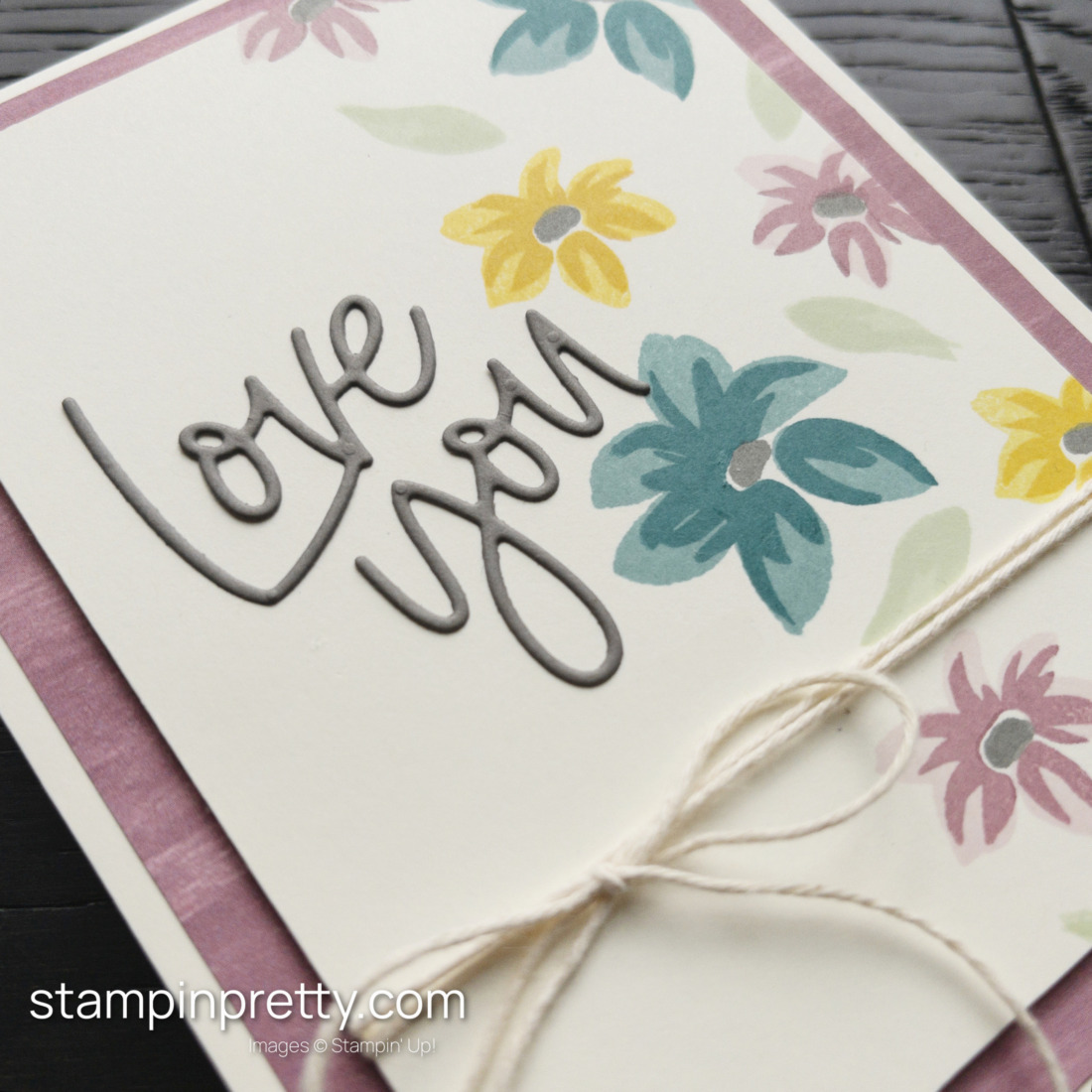 Create a Mother's Day CARD with the Love For You Bundle and the Fresh as a Daisy DSP from Stampin' Up! Card by Mary Fish, Stampin' Pretty