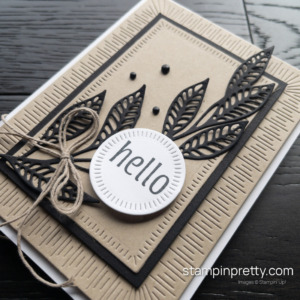Create a Hello Card with the Radiating Stitches and Artistic Dies as well as Artistically Inked Stamp Set by Stampin
