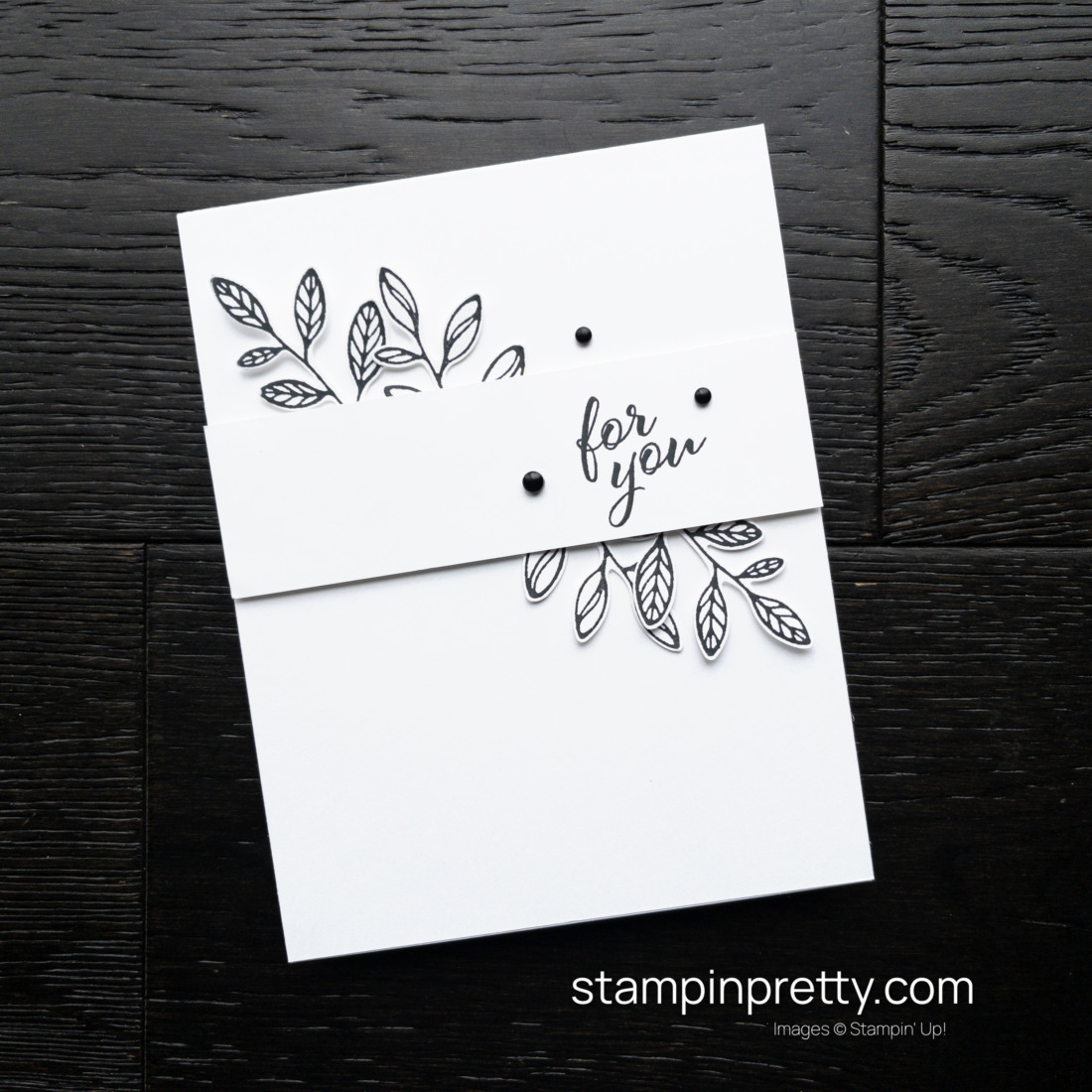 Create a simple birthday card with Layering Leaves Stamp Set and Bough Punch by Stampin' Up! Mary Fish, Stampin' Pretty (1)