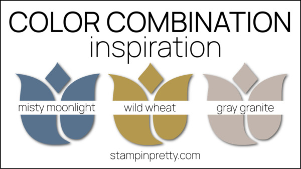 Stampin Pretty Wild Wheat Color Combinations - Misty Moonlight, Wild Wheat, Gray Granite (1)