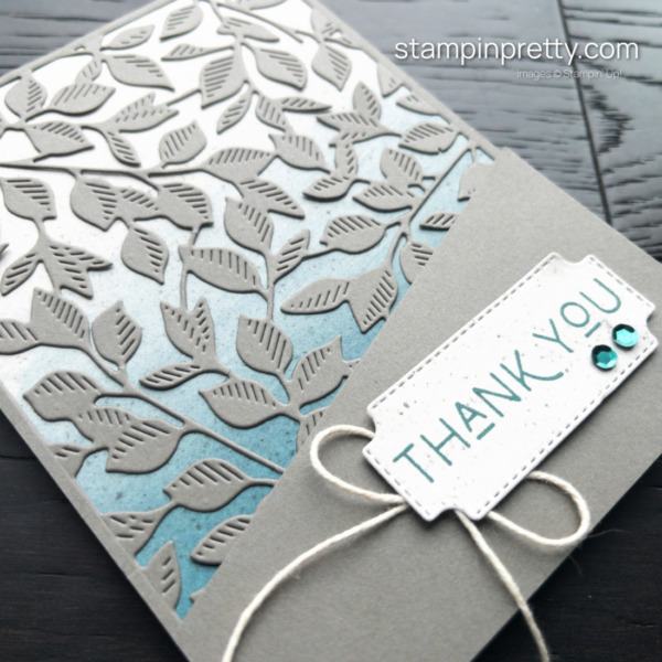 Thank You Card with Gorgeous Garden Dies, Earthen Elegance DSP, and Earthen Textures Stamp Set from Stampin' Up! Mary Fish, Stampin' Pretty (4)