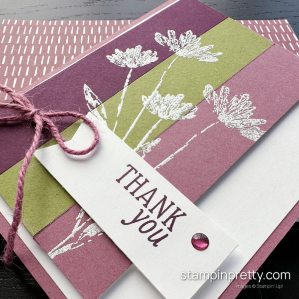 A Thank You Card for the Inked & Tiled Stamp Set and Stampin' Up! Color Combination by Mary Fish, Stampin' Pretty