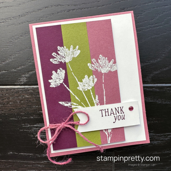 A Thank You Card for the Inked & Tiled Stamp Set and Stampin' Up! Color Combination by Mary Fish, Stampin' Pretty (1)