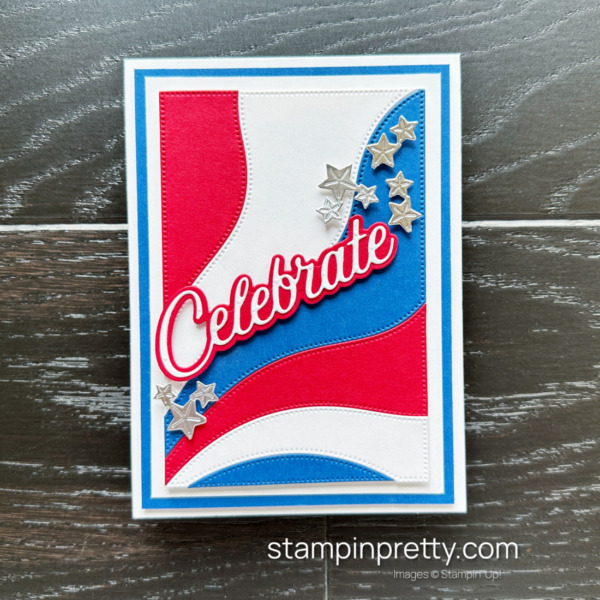 Create a 4th of July Card using the Patchwork Pieces and Wanted to Say Dies from Stampin' Up! Design by Mary Fish, Stampin' Pretty (1)