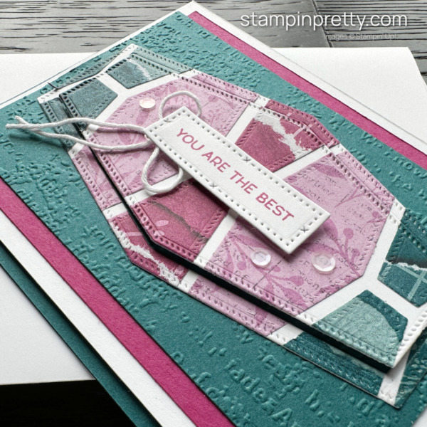 Create this You Are the Best Card with the Masterfully Made Designer Series Paper and the Nested Essentials Dies by Stampin' Up! (2)