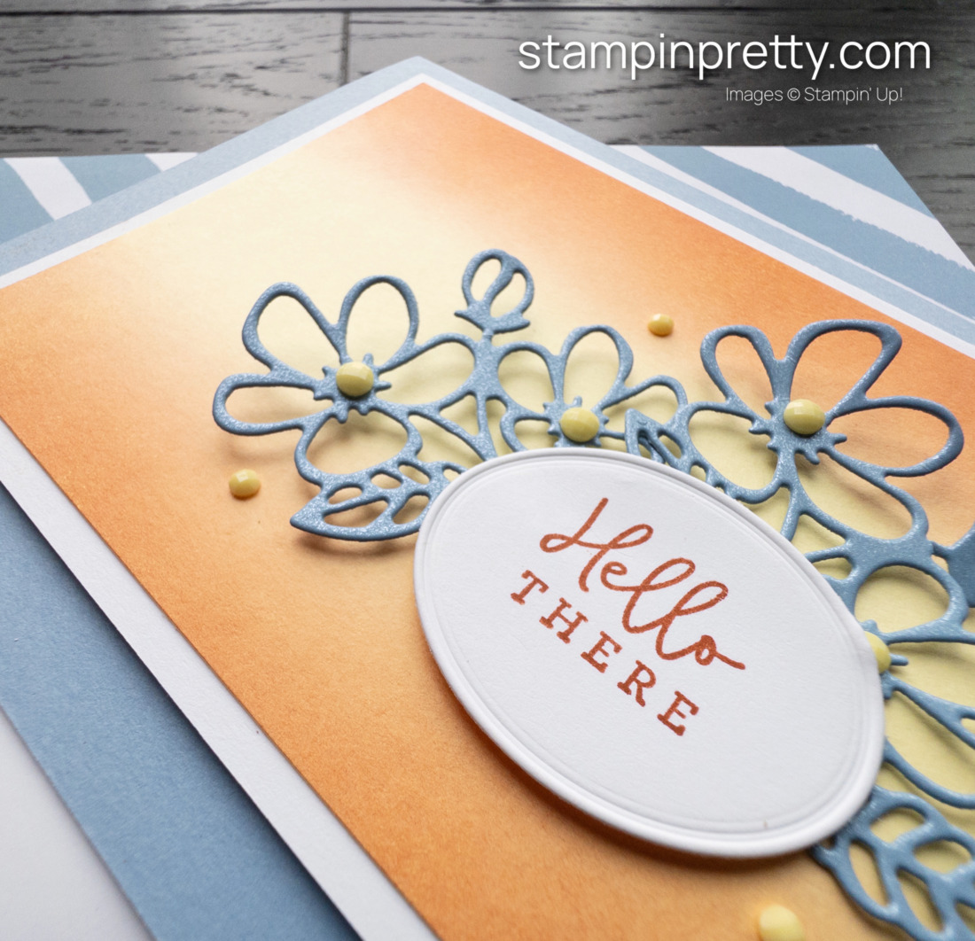 Create a Chic Hello Card With Darling Details Dies - Stampin' Pretty