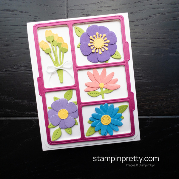 Create a flower shadow box with Gone Fishing and Paper Florist Dies from Stampin' Up! Mary Fish, Stampin' Pretty