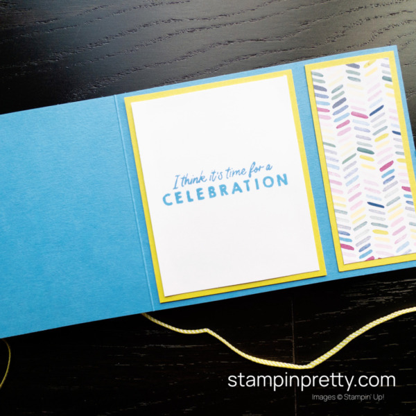 Create this fun fold birthday card using the Bright & Beautiful Designer Series Paper and Beautiful Balloons Bundle by Stampin' Up! Mary Fish, Stampin' Pretty