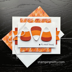 Create a Candy Corn Card with the Tricks & Treats Bundle by Stampin' Up! Card by Mary Fish, Stampin' Pretty