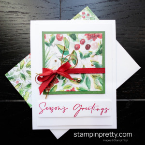 Create a Seasons Greetings Card using products from the Joy of Christmas Suite Collection by Stampin' Up! Card by Mary Fish, Stampin' Pretty Order Sept 6