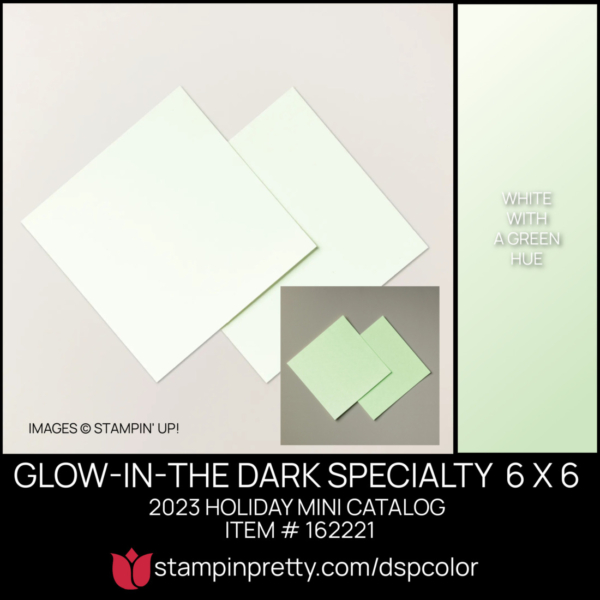 GLOW-IN-THE DARK SPECIALTY 6 X 6 Coordinating Colors 162221 Stampin' Pretty Mary Fish Shop Online 24-7