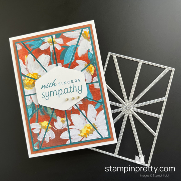 A Sympathy Card created with the Heartfelt Hexagon Bundle and Patchwork Pieces Dies by Stampin' Up! Cary by Mary Fish, Stampin' Pretty