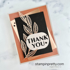 Metallic Thank You Card & 7 Steps for Impeccable Heat Embossing! Card by Mary Fish, Stampin' Pretty - Updated
