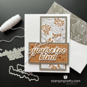 Create this You're Too Kind Card using the Nature's Sweetness Designer Series Paper by Stampin' Up! Card by Mary Fish. Stampin' Pretty