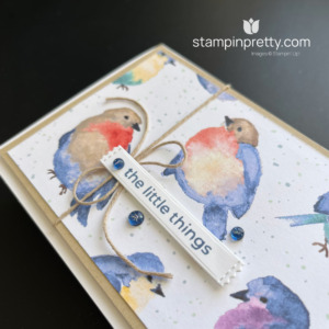 Create a note card with the Flight and Airy Designer Series Paper from Stampin