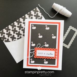 Create this Just a Note Card with the Delightfully Eclectic Designer Series Paper Free from Stampin