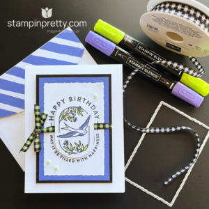 A Happy Birthday Card with the Filled with Happiness and Modern Oval Punch by Stampin' Up! Retiring In Colors - Mary Fish, Stampin' Pretty