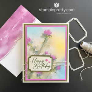 Create this Happy Birthday Card with the NEW Thoughtful Journey Designer Series Paper by Stampin' Up! Card by Mary Fish, Stampin Pretty