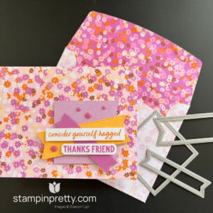 Create this Mix and Match Thanks Friend card with the Saying Something Ephemera Pack by Stampin' Up! Mary Fish, Stampin' Pretty