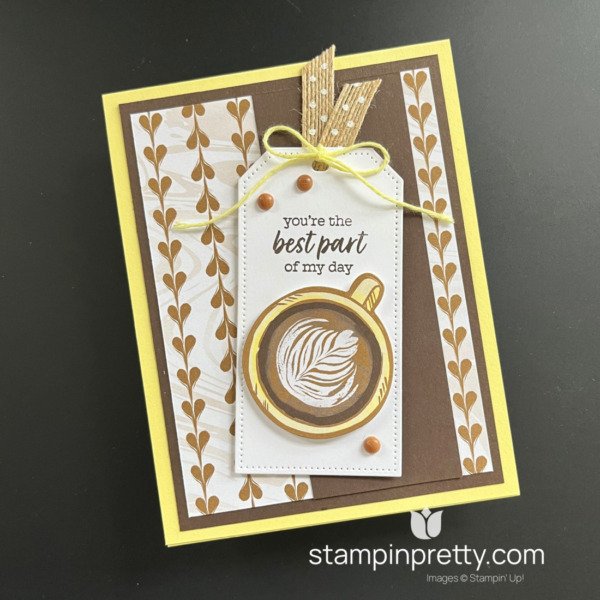 Create this friend card using the Little Latte Suite Collection and Tailor Made Tags by Stampin' Up! Card by Mary Fish, Stampin' Pretty