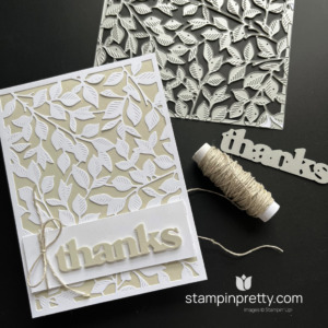 Simple & Chic Basic Beige Thank You Card With Gorgeous Garden Dies by Stampin' Up! Mary Fish, Stampin' Pretty (3)
