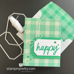 Create this Happy Card using the Sunny Springs Cards and Envelopes and the Say Something Ephemera Pack by Stampin' Up! Mary Fish, Stampin' Pretty
